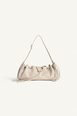 Leather baguette shoulder bag