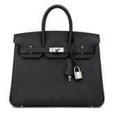 Birkin Retourne in Noir Togo Leather with Contrast Interior (Palladium Hardware)