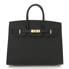 Birkin Sellier 25 Black Epsom Leather Gold Hardware