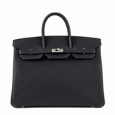 Birkin 40 Retourne in Noir Togo Leather (Palladium Hardware)