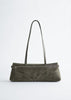 Slim single-shoulder baguette bag