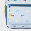Blue backpack with car pattern for toddler girls