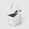 Sailboat-print insulated zippered tote bag