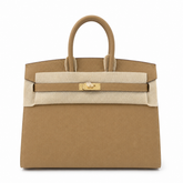 Birkin 25 Sellier 4B Biscuit Epsom Gold Hardware