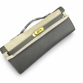 Kelly Cut 31 Clutch Epsom Leather Picture Pewter Gray