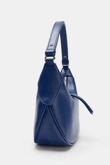 Vintage Blue Oval Shoulder Baguette Bag