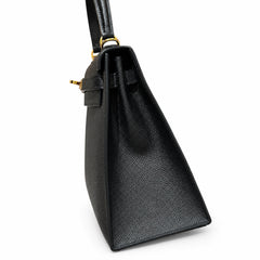 kelly25cm, ck89/Black, Epsom, gold, all handmade‼ ️Kelly 25cm, black, palm print, gold buckle, high-end handmade exclusive customization‼ ️Purely hand-made nails, hand-engraved hardware, fine steel Di