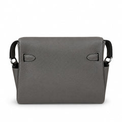 🆕 In stock Kelly Messenger messenger bag for men and women, pewter gray silver buckle, imported leather, all-steel hand-waxed thread, the highest cost-effectiveness on the Internet. The classic combin
